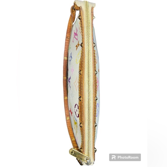 Authentic Louis Vuitton x Takashi Murakami White Monogram Multicolor Pochette - Picture 11 of 16